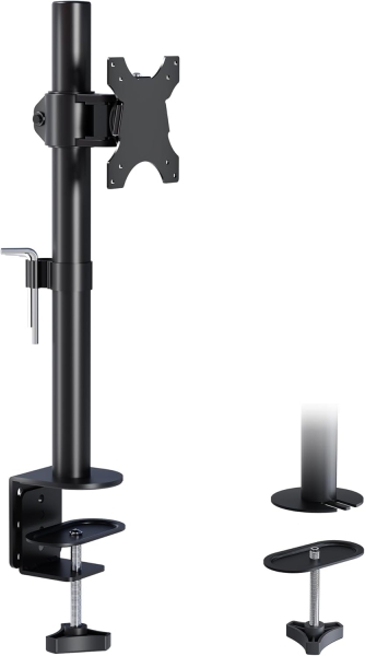 Support pour écran BONTEC, support de table pour écrans de 13 à 34 pouces, entièrement mobile, design ergonomique, réglage en hauteur, pour les jeux et le bureau, supporte jusqu