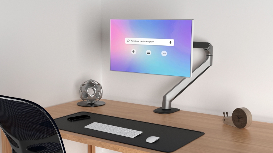3IDEE Flexi-Lite Support 1 moniteur pour écrans 17-32 pouces, design moderne, entièrement mobile et réglable