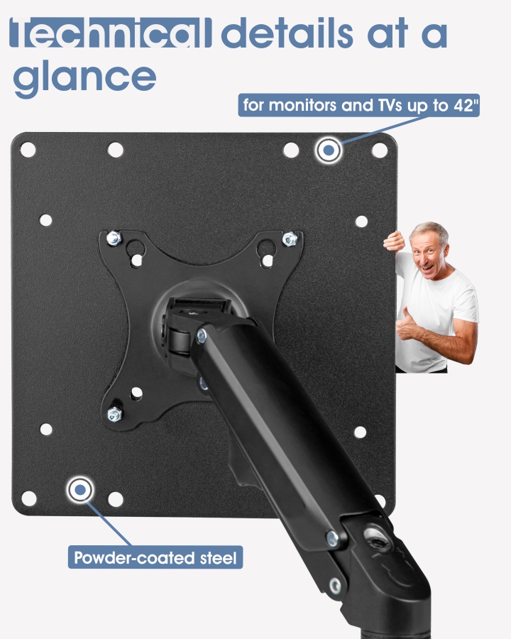 Adaptateur VESA 3IDEE 200x200 (100x100 vers 200x200)