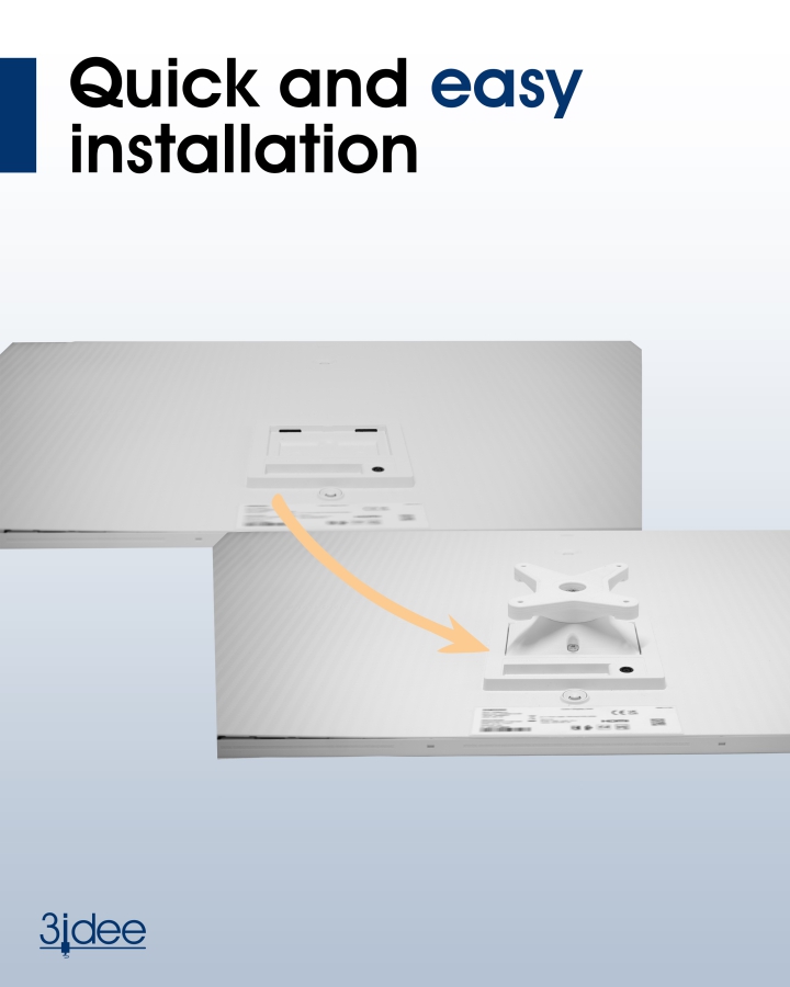 Adaptateur VESA compatible avec la série de Samsung M8 Smart moniteur (LS32BM801, LS32BM80G, LS32BM80P) - 75x75mm