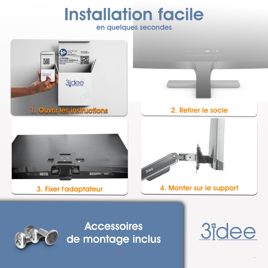 Adaptateur VESA compatible avec le moniteur BenQ (EW277HDR)