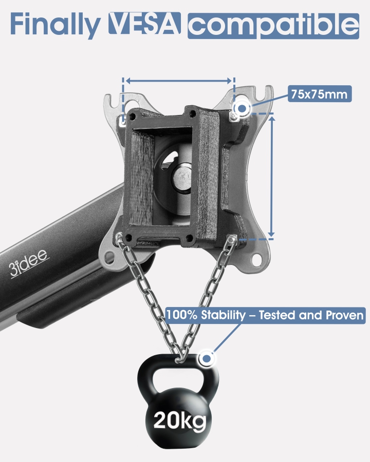 Adaptateur VESA compatible avec les écrans Samsung (Odyssey G7, G6, CRG9, CHG9, CHG90 et autres)
