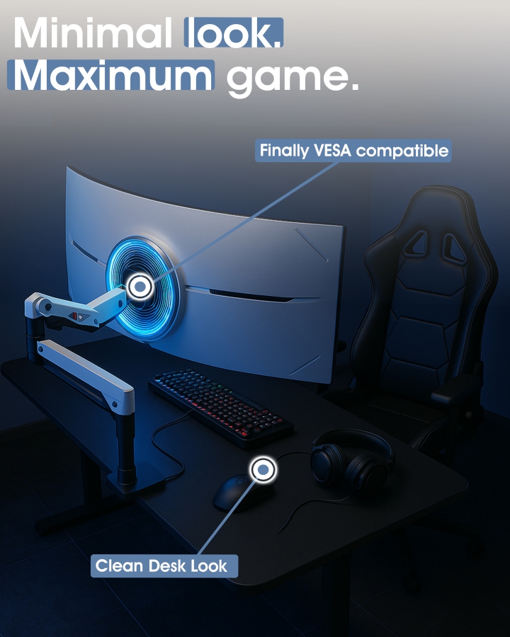 Adaptateur VESA compatible avec les écrans Samsung (Odyssey G7, G6, CRG9, CHG9, CHG90 et autres)