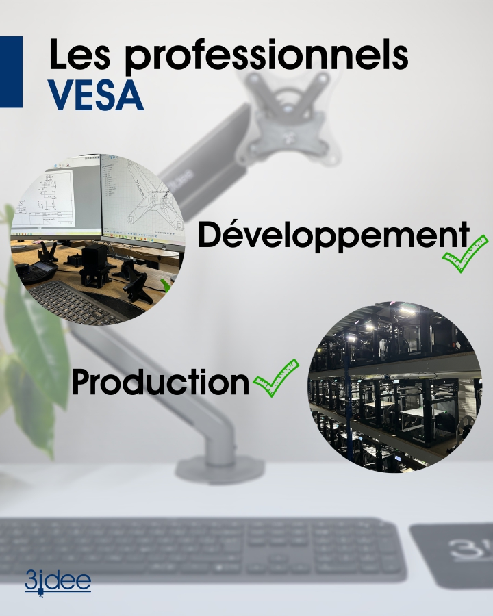 Adaptateur VESA compatible avec les moniteur Acer (G-series: G226HQL, G246HQL, G247HL, G277HL, G277HU // S-series: S200HL, S200HQL, S220HQL, S230HL, S232HL, S242HL)