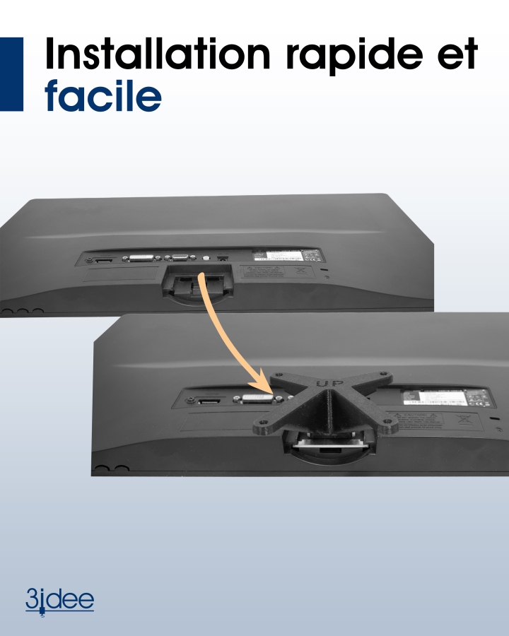 Adaptateur VESA compatible avec les moniteur Acer (G-series: G226HQL, G246HQL, G247HL, G277HL, G277HU // S-series: S200HL, S200HQL, S220HQL, S230HL, S232HL, S242HL)