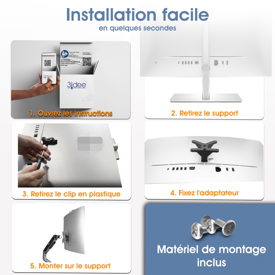 Adaptateur VESA compatible avec les PC All-in-One HP (EliteOne 840, 870 G9)