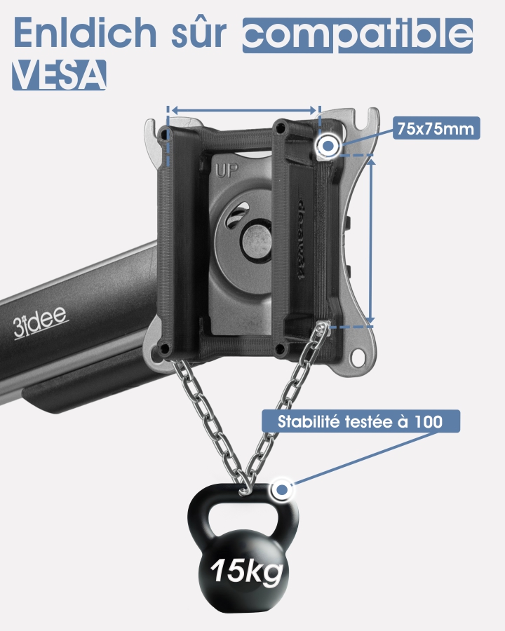 Adaptateur VESA compatible avec moniteur DELL Alienware Gaming (AW3423DW)