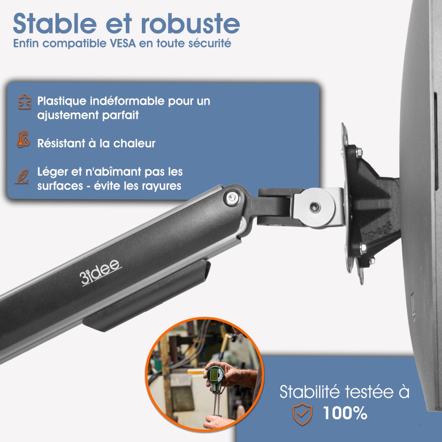 Adaptateur VESA pour HP série 5 PRO et série E G5 (524pf, 527pf, 527pq, 524pu, 527pu, E24q, E27q, E32k, etc.)