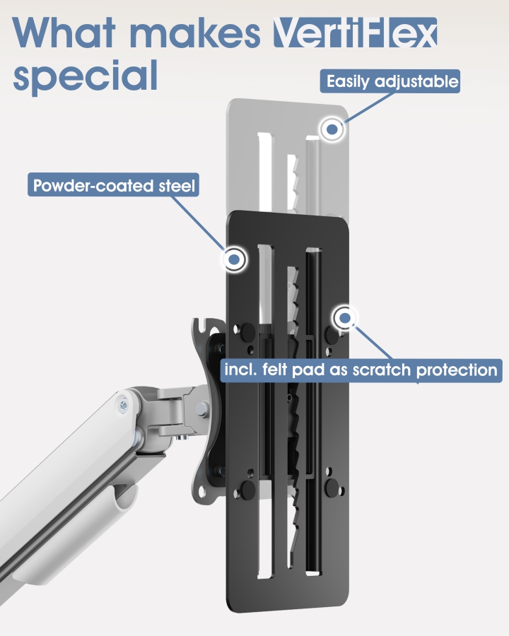 Adaptateur VESA réglable en hauteur 3IDEE VertiFlex