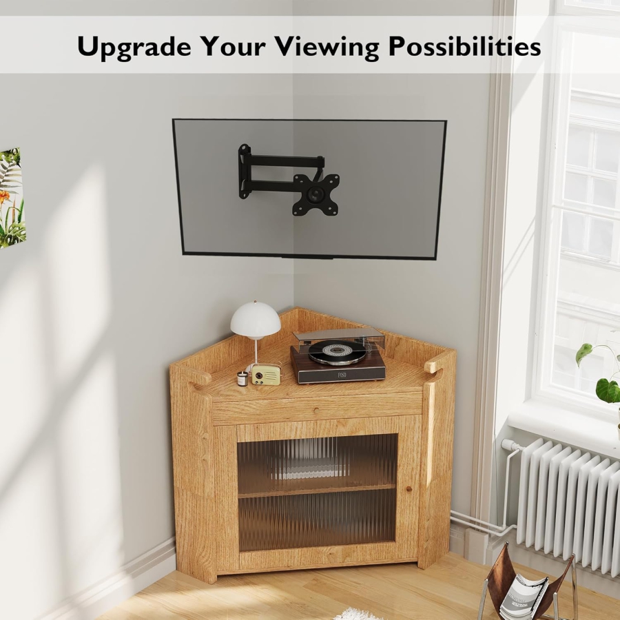 BONTEC Support Mural Écran PC & TV Pivotant Inclinable (13-30 Pouces) (Mobilité totale : VESA 75x75/100x100 mm, charge jusqu