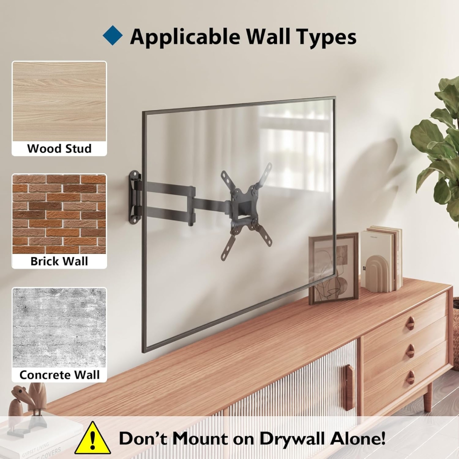 BONTEC Support mural pour écrans 13-42 pouces, jusqu