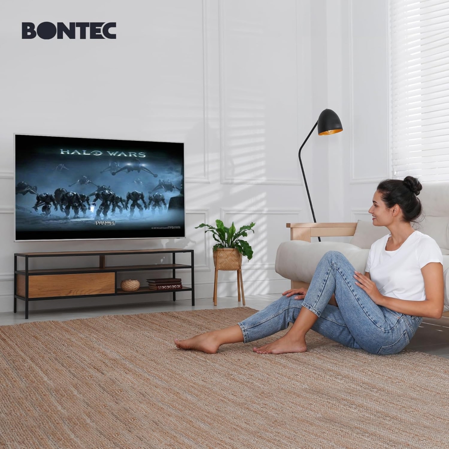 BONTEC Support Mural TV Pivotant & Inclinable pour TV 23-70 Pouces (Max. 45 kg) (Support double bras Full Motion – VESA jusqu