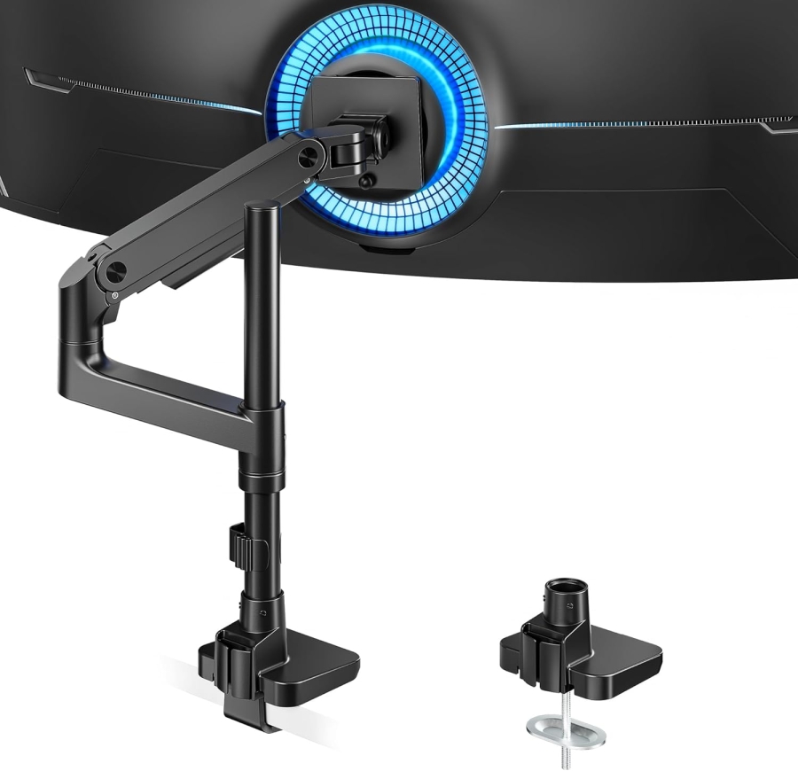 Bras de moniteur ARES WING avec colonne 17–49" | jusqu’à 20 kg (Colonne extra haute & charge de 20 kg pour écrans Ultrawide & incurvés.)