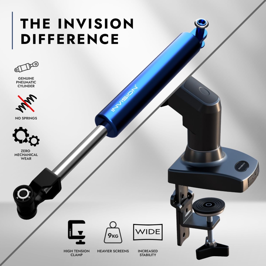 Bras de moniteur Invision MX200 19–32" | 2–9 kg (Support Ergonomique à Ressort à Gaz pour Deux Moniteurs jusqu