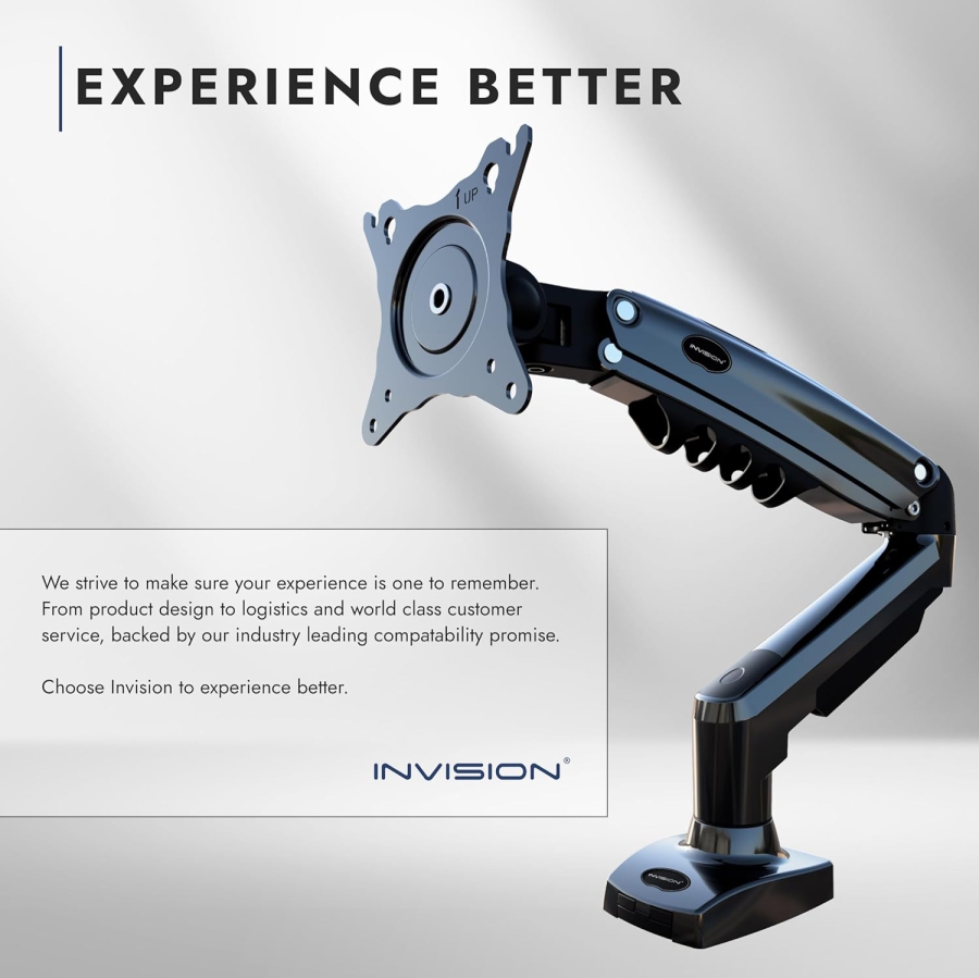 Bras de moniteur Invision MX200 19–32" | 2–9 kg (Support Ergonomique à Ressort à Gaz pour Deux Moniteurs jusqu