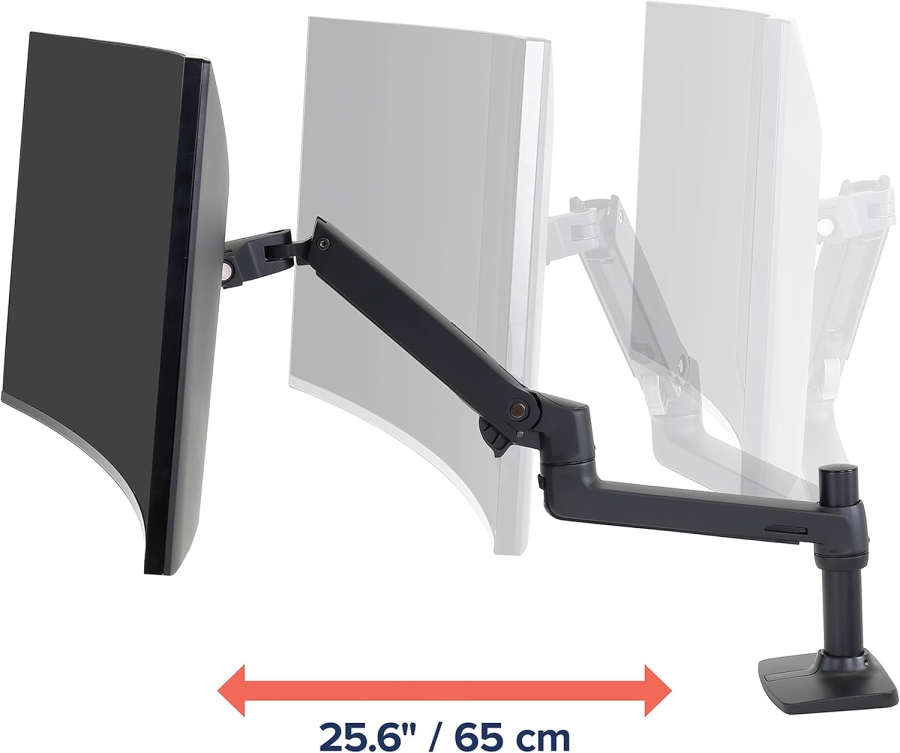 Ergotron LX Support de Bureau Moniteur (Noir) pour Écrans jusqu