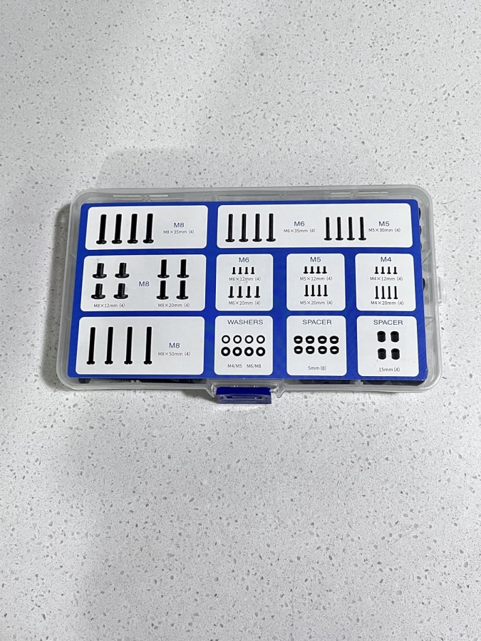 GINKGO Kit de Vis VESA Universel pour TV & Moniteur (M4, M5, M6, M8) (Kit de montage de 68 pièces pour supports muraux & pieds – Compatible jusqu