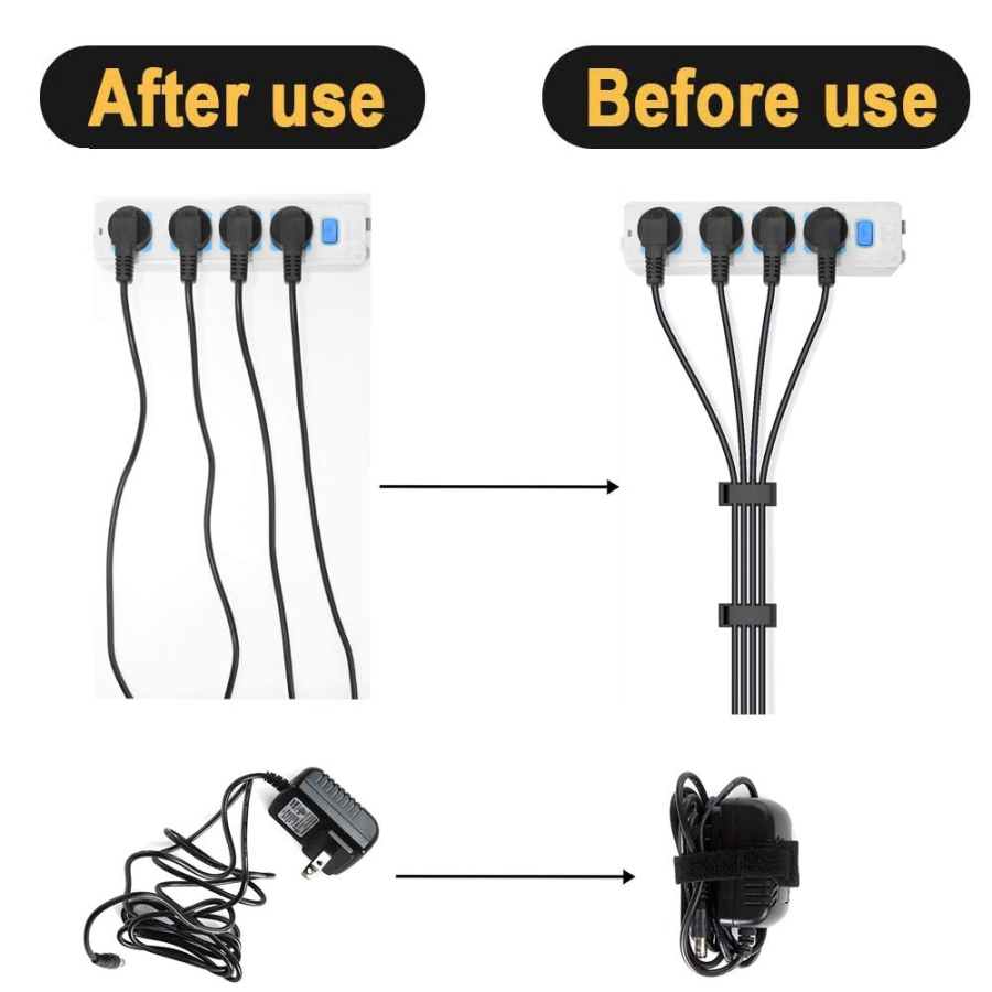 MiuCo Kit de Gestion de Câbles Bureau (100 Pièces) – L