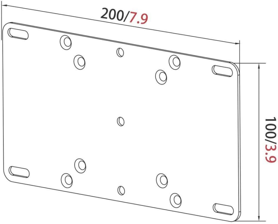 my wall Adaptateur VESA HA2L – Extension pour supports TV (75/100 jusqu