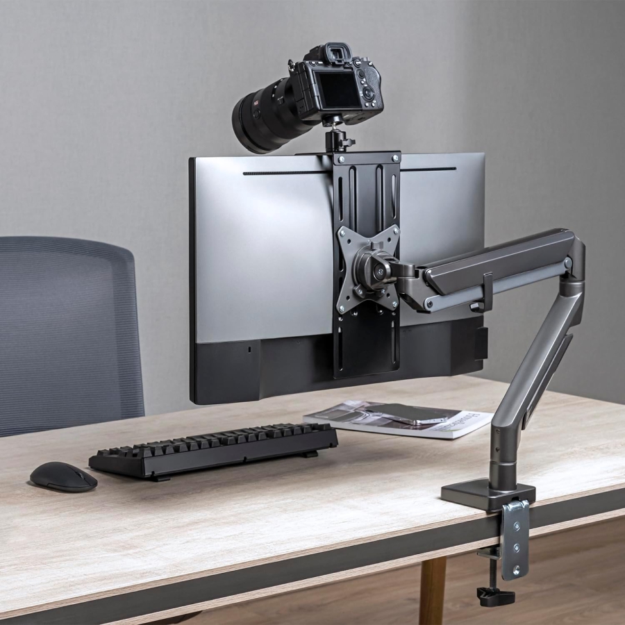 NanoRS RS463 Support Caméra VESA pour Moniteur & Bras (100x100 mm) (Support réglable en hauteur pour caméras & caméscopes jusqu