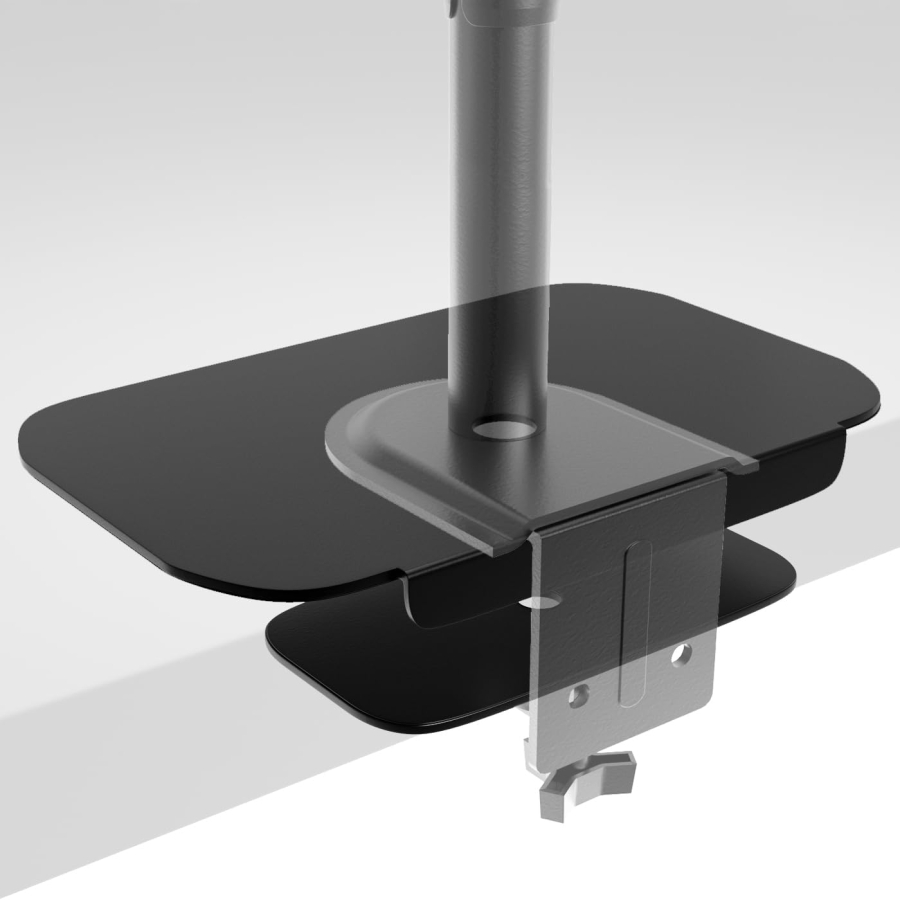 PUTORSEN Plaque de Renfort pour Support Écran pour Plateaux Fins & en Verre (Acier) (Plaque de protection pour la répartition du poids des bras de moniteur – Compatible pinces & fixation par œillet.)