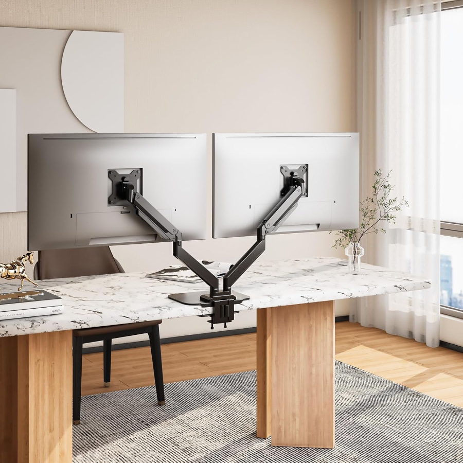 PUTORSEN Plaque de Renfort pour Support Écran pour Plateaux Fins & en Verre (Acier) (Plaque de protection pour la répartition du poids des bras de moniteur – Compatible pinces & fixation par œillet.)