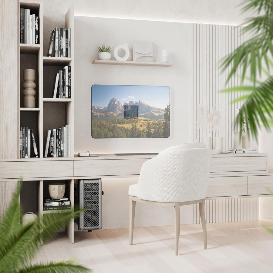 RICOO Monitorhalterung Murale F0311 pour 13-34 Pouces – Fixe & Slim (14mm), VESA 75/100, jusqu