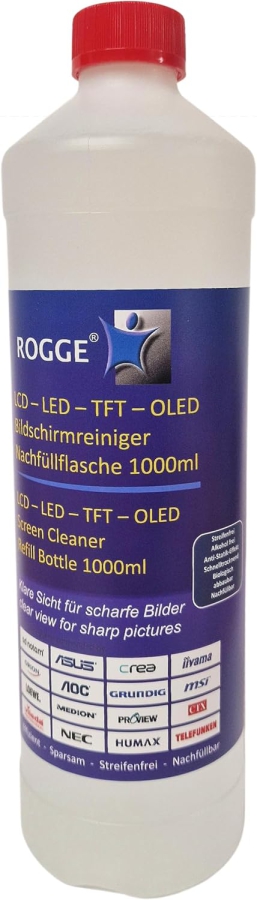 ROGGE 1l Bouteille Recharge Nettoyant Écran – L