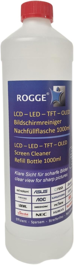 ROGGE 1l Bouteille Recharge Nettoyant Écran – L