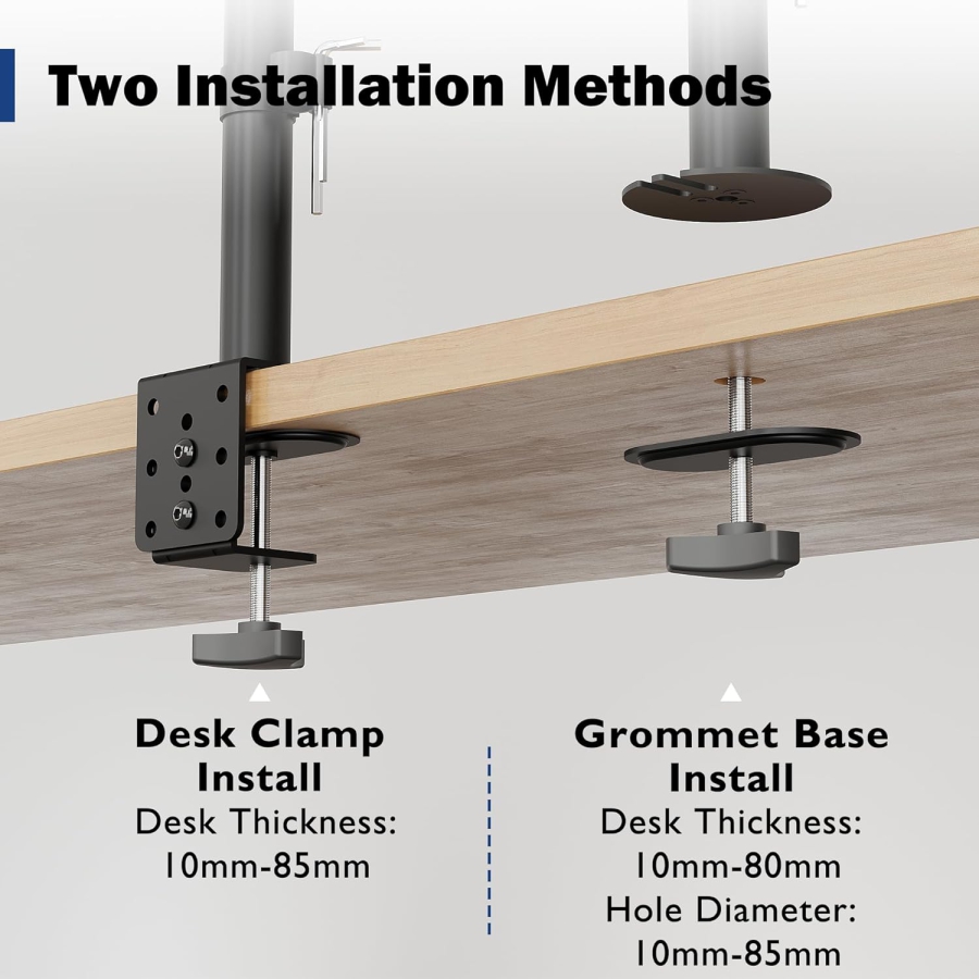Support pour écran BONTEC, support de table pour écrans de 13 à 34 pouces, entièrement mobile, design ergonomique, réglage en hauteur, pour les jeux et le bureau, supporte jusqu