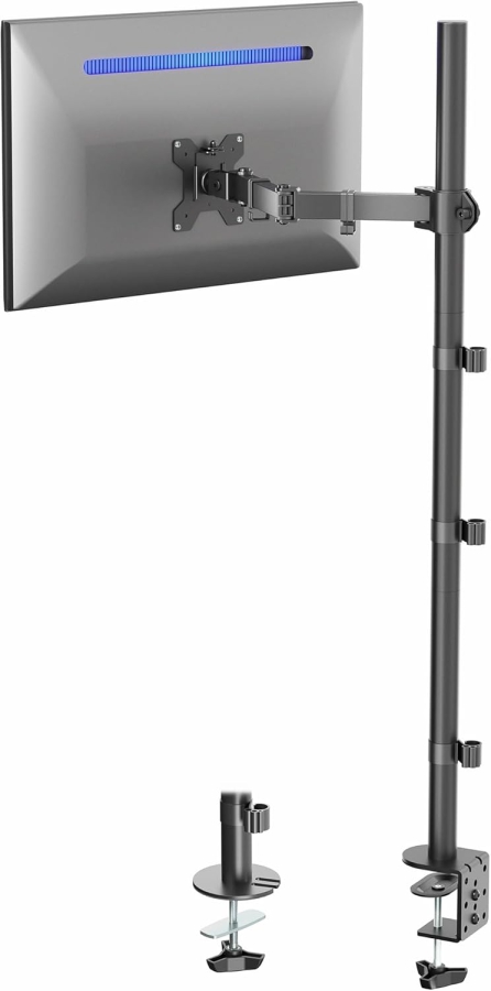 VIVO Bras de Moniteur 13–32" | Barre de 99 cm (Solution Ergonomique pour Postes de Travail Assis-Debout : Colonne de 1010 mm pour Réglage en Hauteur Flexible jusqu