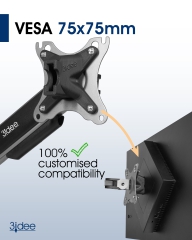 Adaptateur VESA compatible avec le moniteur HP Omen Gaming (25i) - 75x75mm