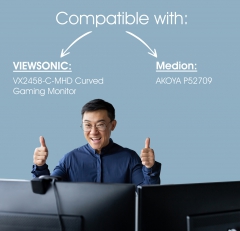 Adaptateur VESA compatible avec le moniteur Viewsonic (VX2458) + Medion (AKOYA P52709) - 75x75mm