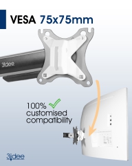 Adaptateur VESA compatible avec le moniteur Curved Samsung 34" (série CJ79) - 75x75mm