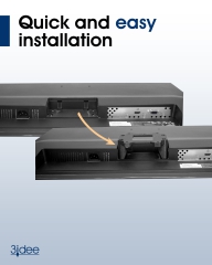 Adaptateur VESA compatible avec le moniteur HP (32s) - 75x75mm