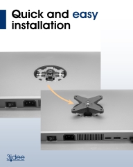 Adaptateur VESA compatible avec le moniteur HP PC All-in-One (Z32k G3) - 75x75mm