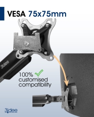 Adaptateur VESA compatible avec les moniteurs Samsung (U32R590, U32R592, U32R594, LU32R590, UR59C et plus) - 75x75mm