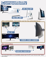 Adaptateur VESA compatible avec les moniteurs Samsung Odyssey (G9, Neo G9, G8, Neo G8, CRG9, CHG9, CHG90 & mehr) - 100x100mm