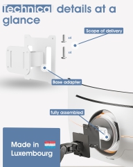 Adaptateur VESA compatible avec les moniteurs Samsung Odyssey (G9, Neo G9, G8, Neo G8, CRG9, CHG9, CHG90 & mehr) - 100x100mm