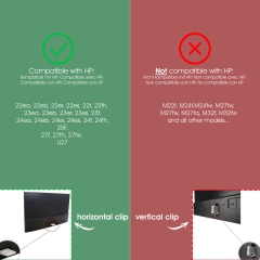 Adaptateur VESA compatible avec moniteur HP (22f, 24f, 27f, 22es, 22ea, 22er, 24es, 24ea, 24er, 27es, 27ea, 27er) - 75x75mm