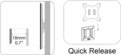 Support mural DIGITUS pour écran LCD/LED jusqu