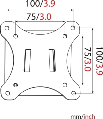 Support mural DIGITUS pour écran LCD/LED jusqu