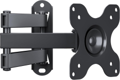 Support mural pour écran PC BONTEC Support mural pour téléviseur pivotant/inclinable pour écrans plasma incurvés et téléviseurs de 13 à 30 pouces, VESA 75x75/100x100 mm, jusqu