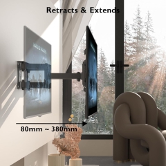 Support mural TV BONTEC Support TV pivotant et inclinable Mouvement complet pour téléviseurs ou écrans LCD LED plats et incurvés de 23 à 70 pouces jusqu