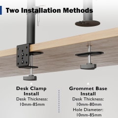 Support pour écran BONTEC, support de table pour écrans de 13 à 34 pouces, entièrement mobile, design ergonomique, réglage en hauteur, pour les jeux et le bureau, supporte jusqu