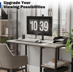 Support pour écran BONTEC, support de table pour écrans de 13 à 34 pouces, entièrement mobile, design ergonomique, réglage en hauteur, pour les jeux et le bureau, supporte jusqu
